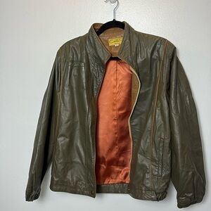 Vintage Leather Bomber Jacket by Carla New York SzM-LP